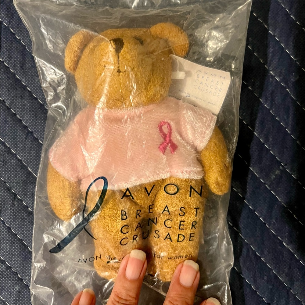 Breast Cancer Bear New Sealed In Plastic by Avon 2002